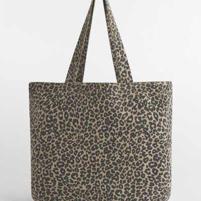 Westford Mill Leopard Print Canvas Shopper Thumbnail
