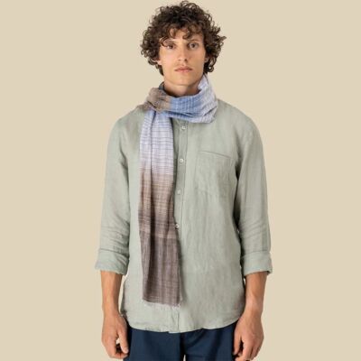 Spasso Brown Double Striped Scarf Thumbnail